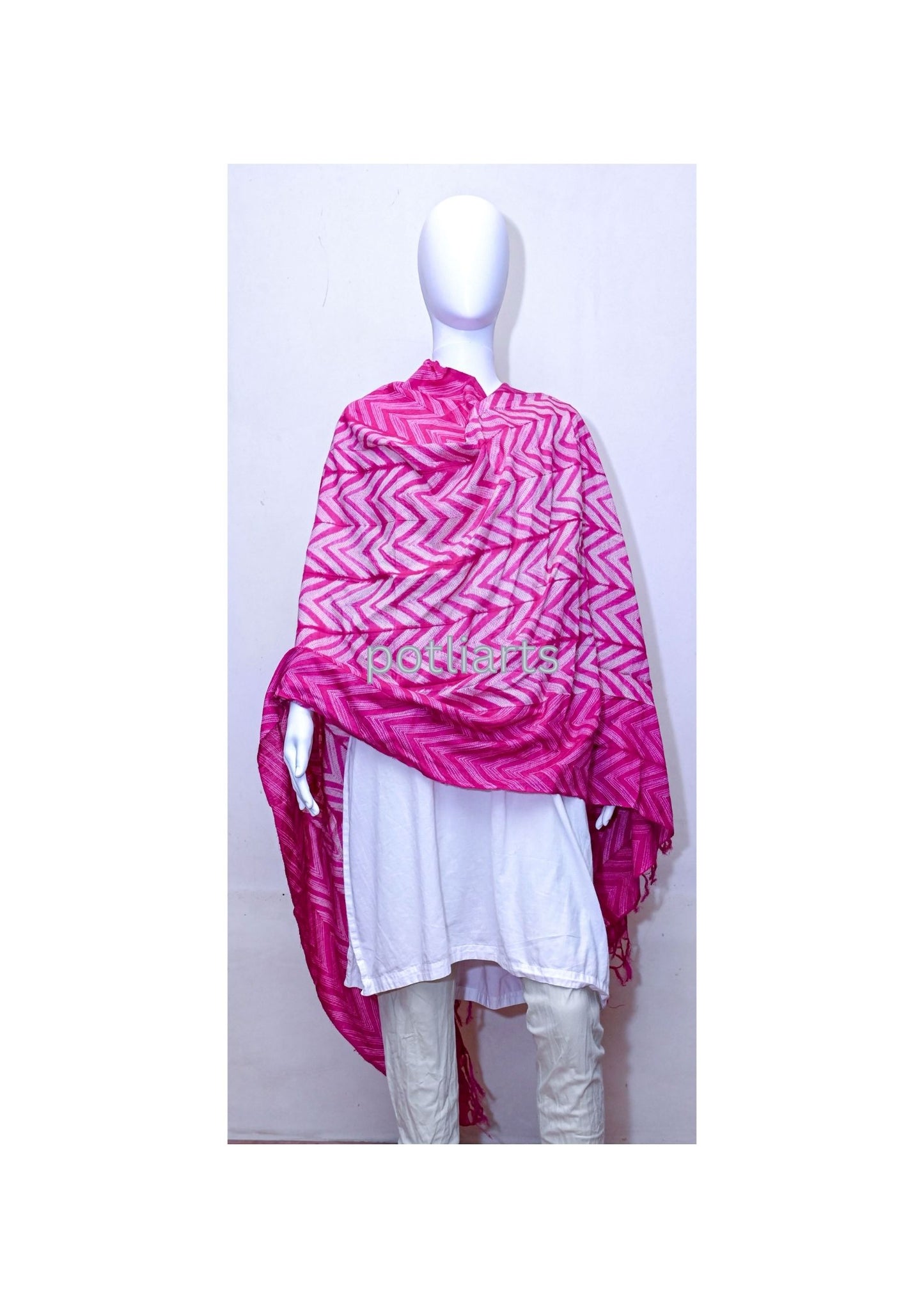 Shibori Silk Dupatta