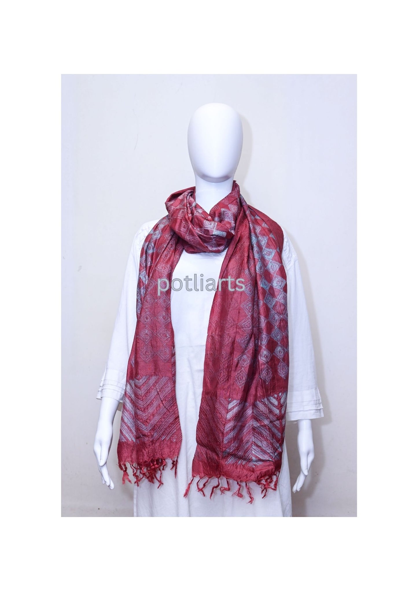 Shibori Dupatta Silk