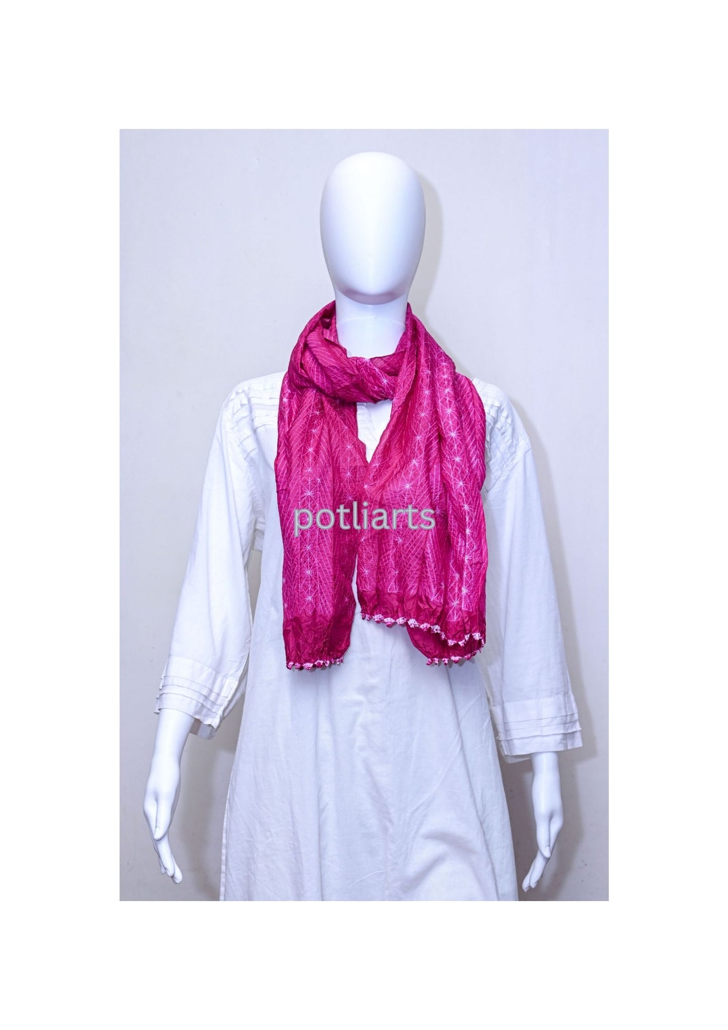 Shibori scarf / stole silk