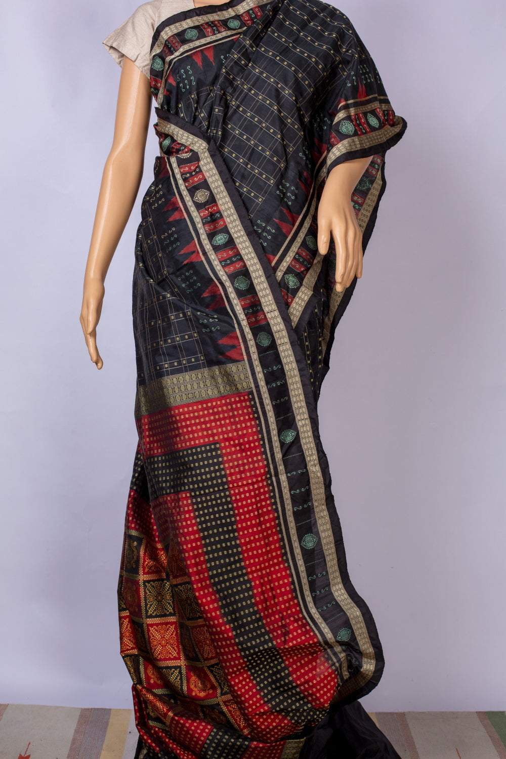 Ikat silk handwoven saree