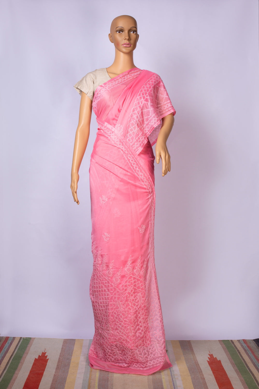 Lucknow Hand Embroidered Sari