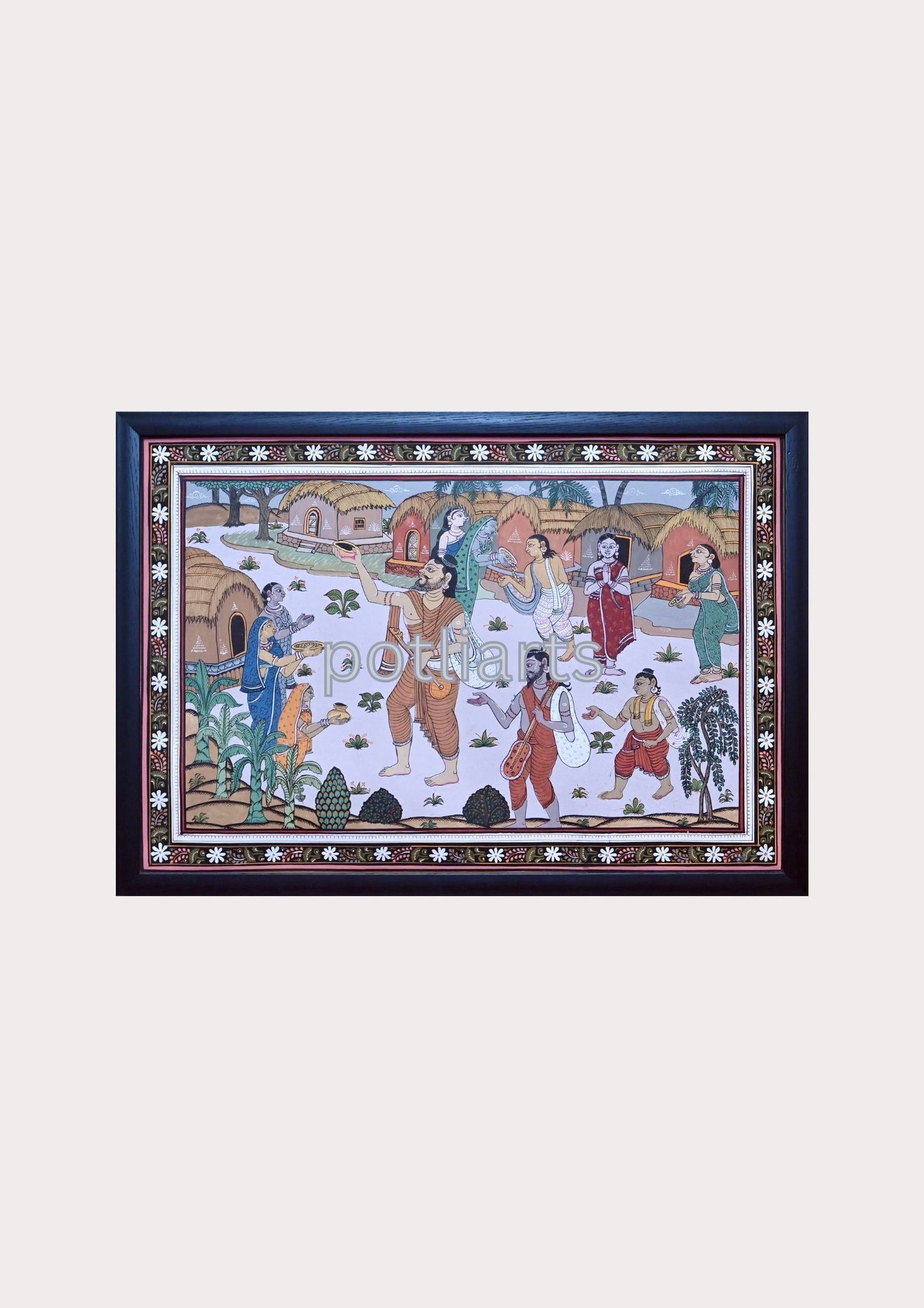Patachitra Orissa, Village life, 20.1"/14.1"
