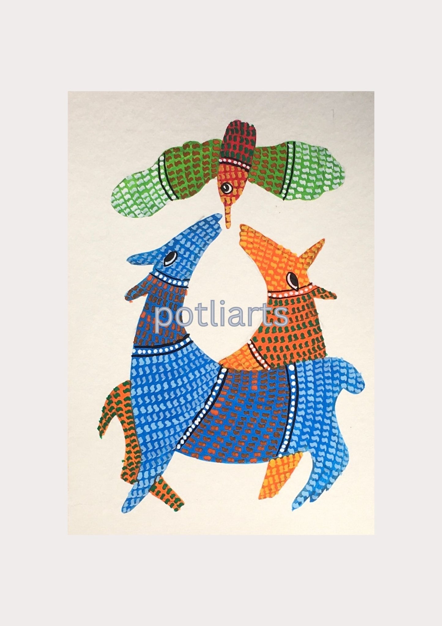 Deer and Birds