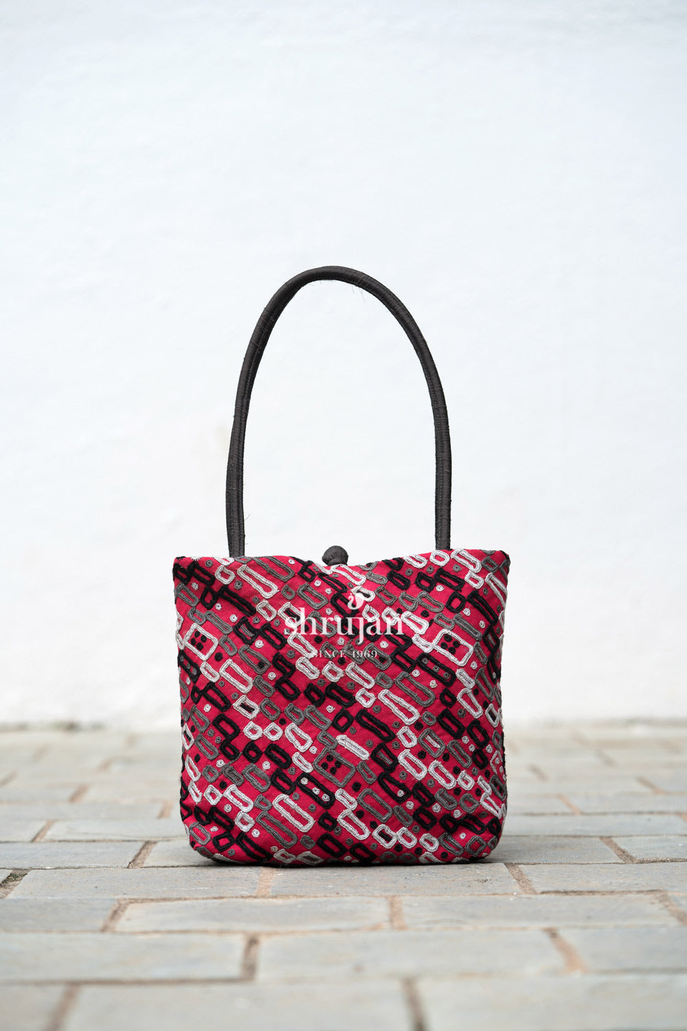 Silk Pakko Hand Embroidered Evening bag