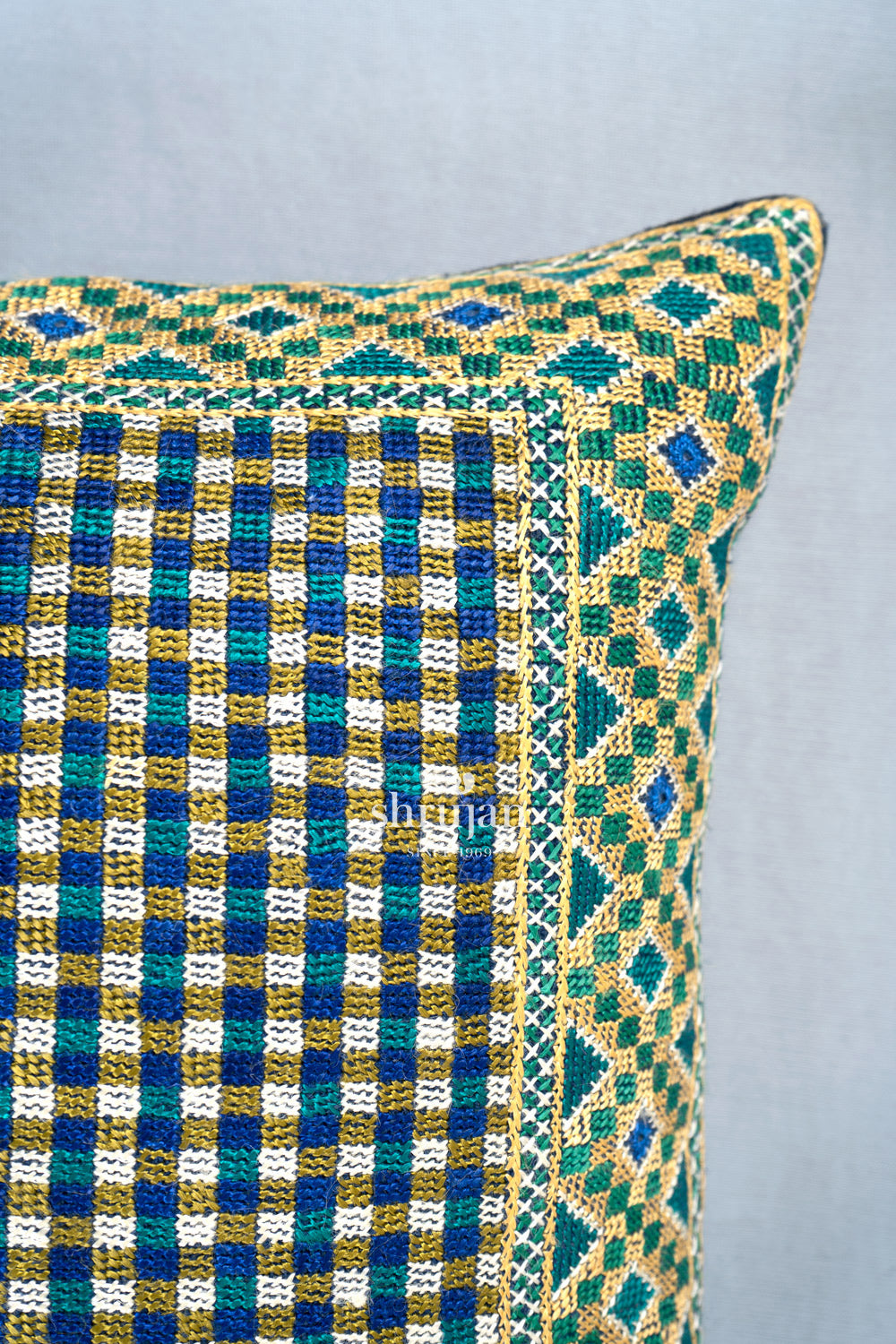 Jat Garasiya Hand Embroidered Cushion Cover