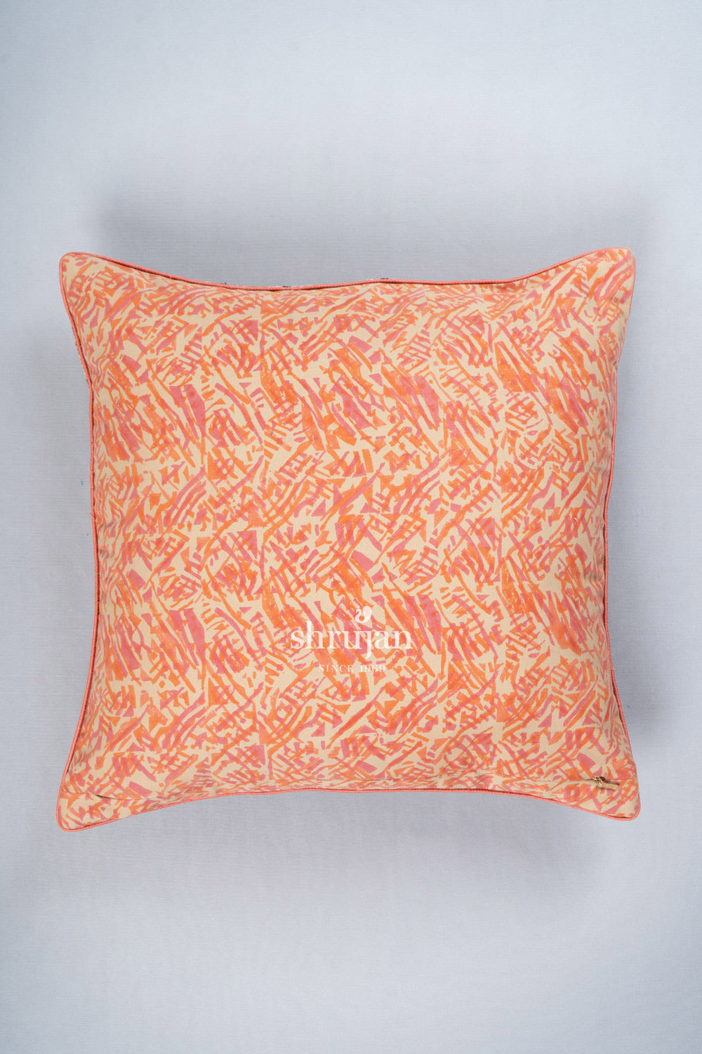 Cotton and Silk Jat Garasiya Hand Embroidered Cushion Cover