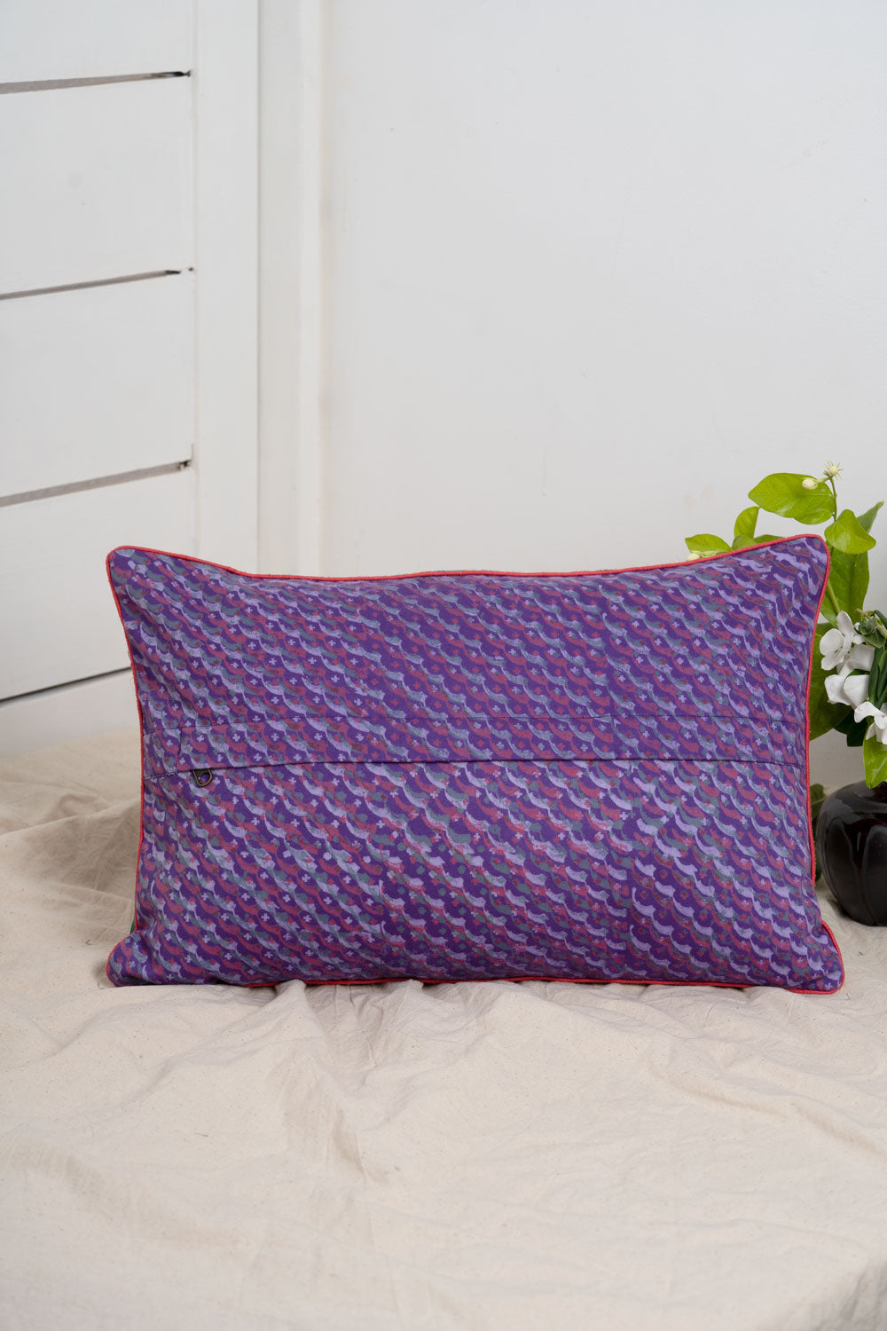 Jat Garasiya Hand Embroidered Cushion Cover, 18"/12"