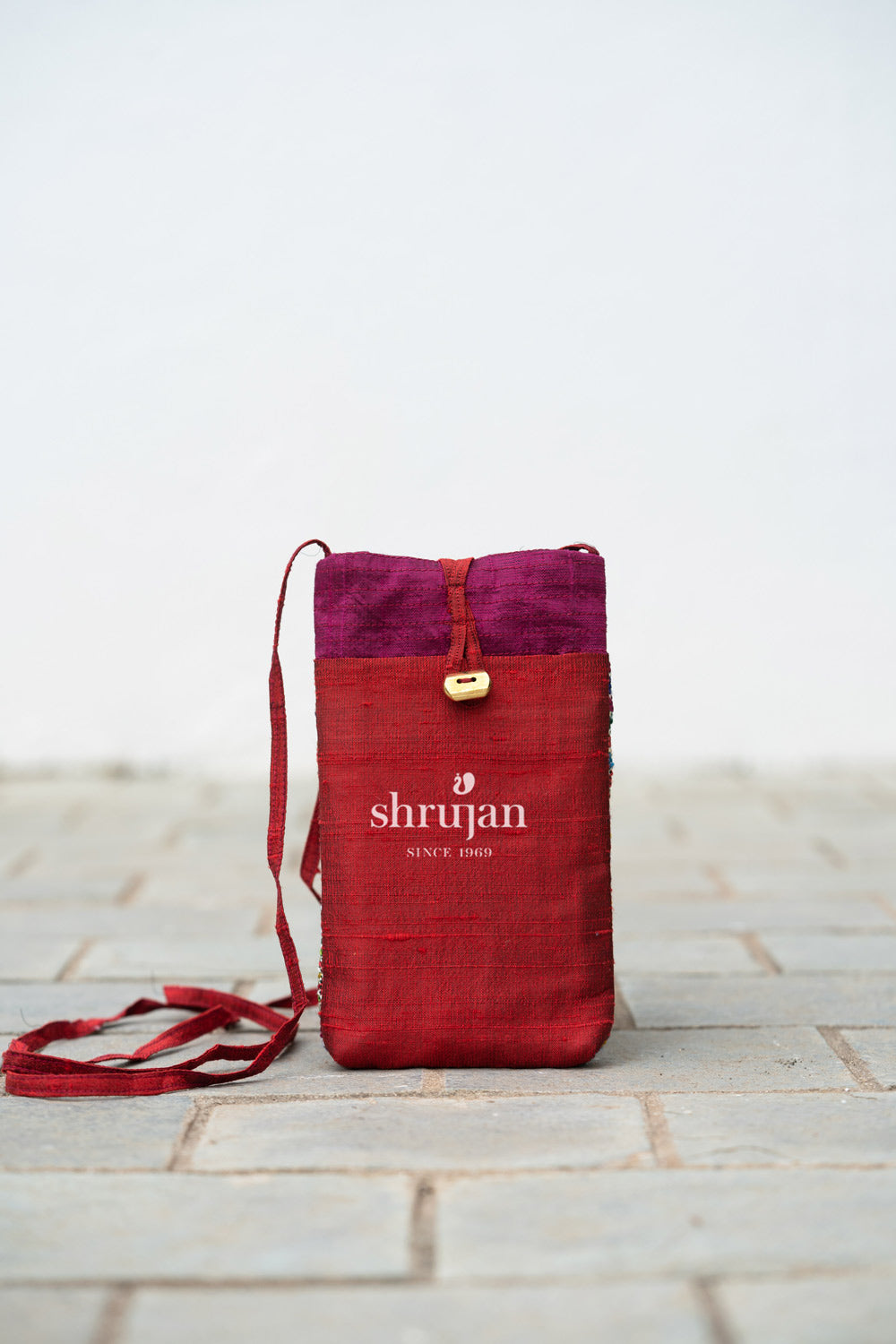 Silk Jat Garasiya Hand Embroidered Mobile Pouch