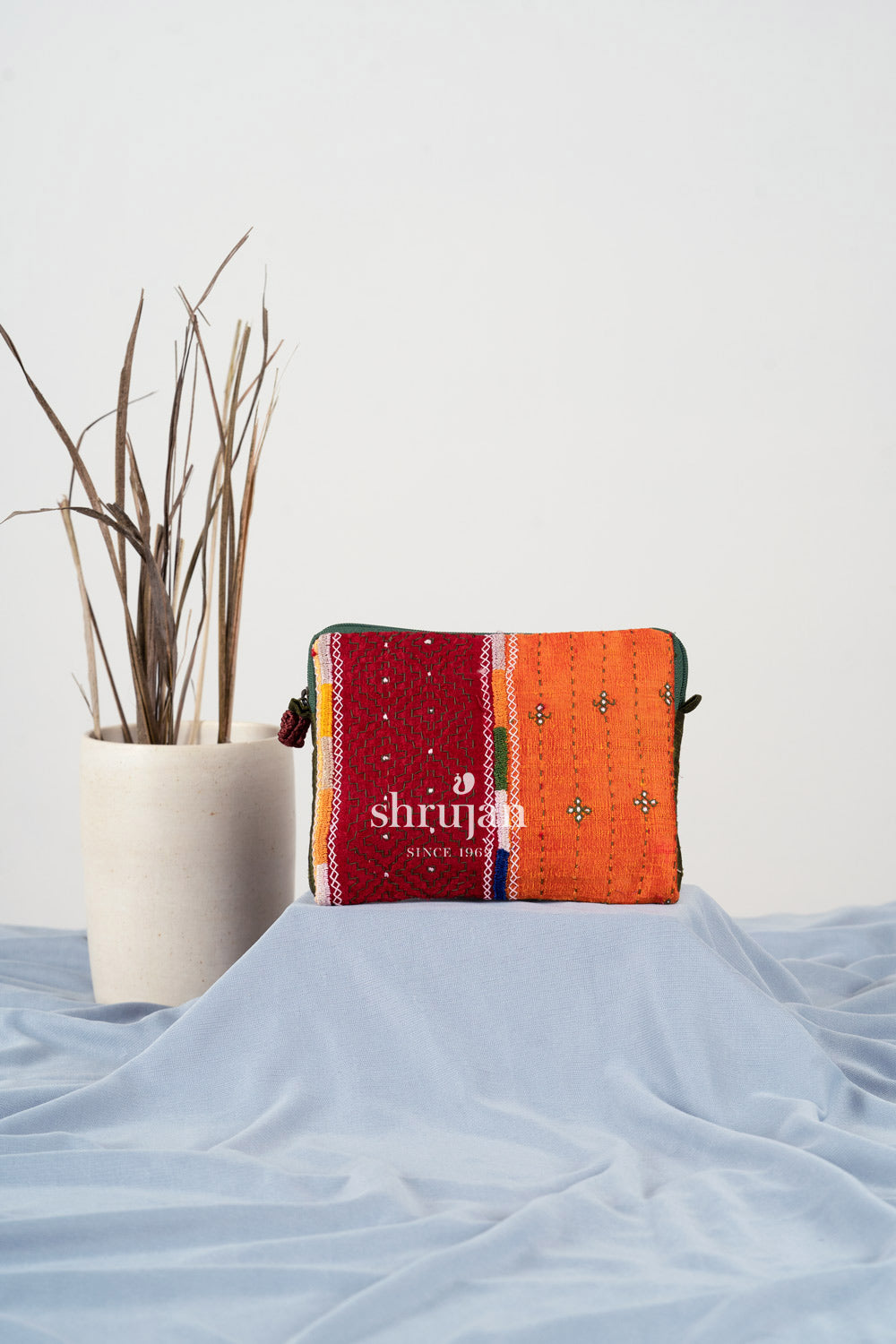 Silk Kambiro & Kuditebha Hand Embroidery Clutch