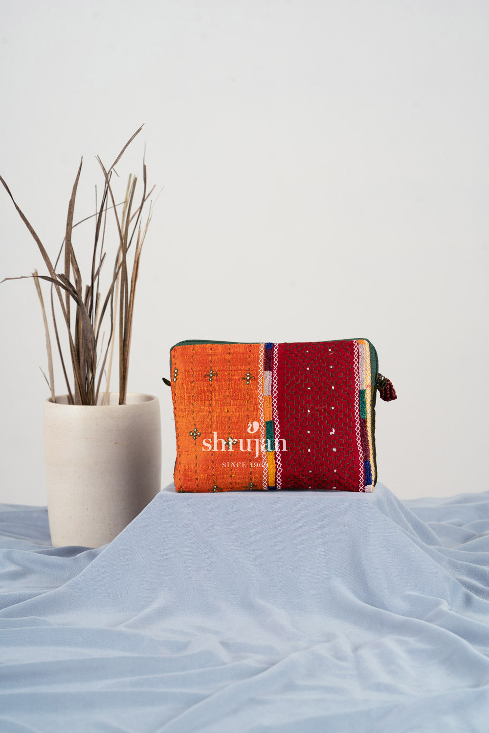 Silk Kambiro & Kuditebha Hand Embroidery Clutch