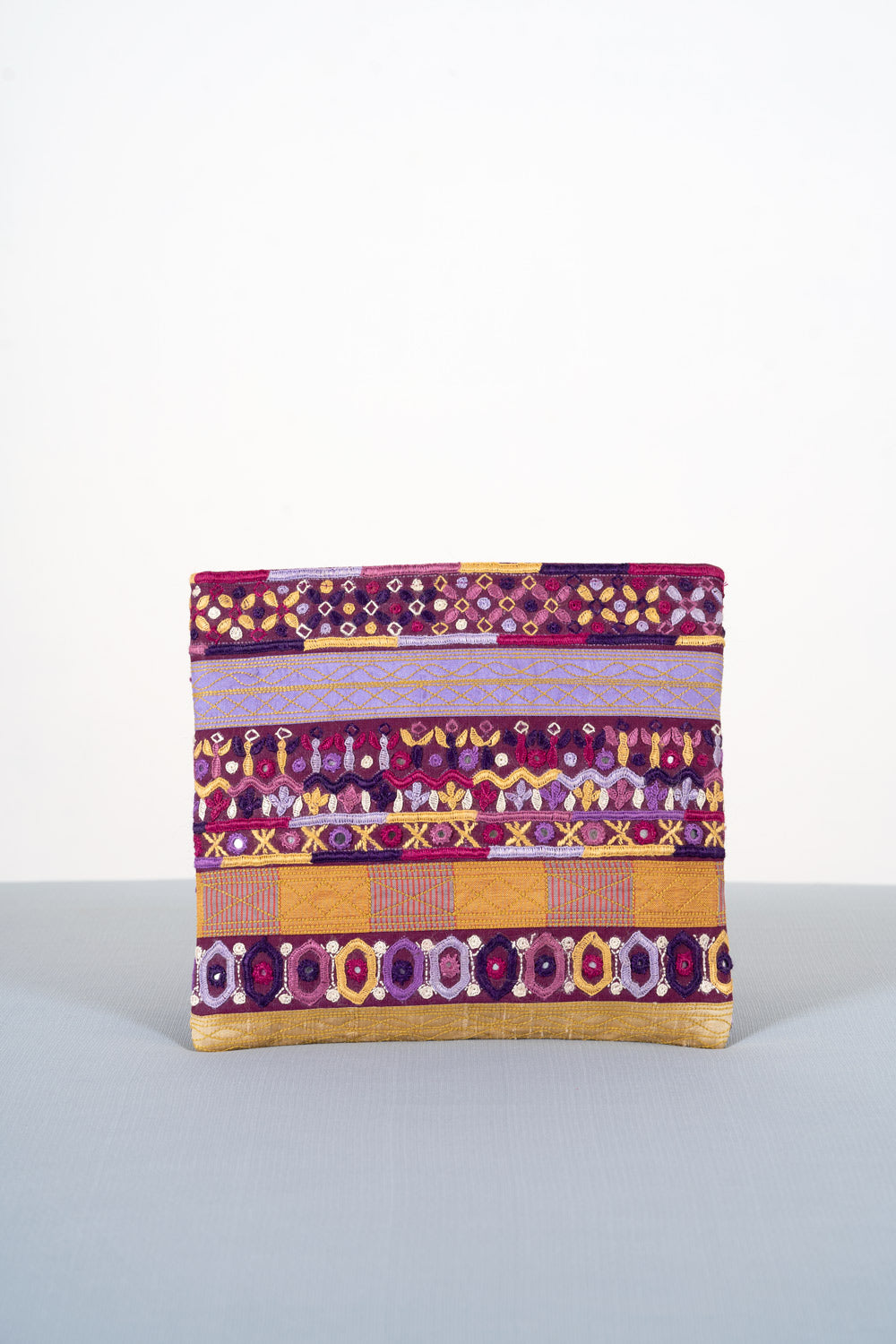 Silk Hand Embroidered Pakko Clutch