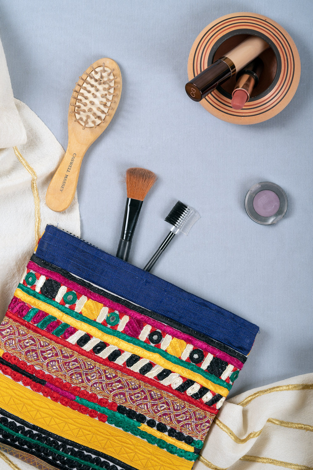 Silk Pakko Hand Embroidered Clutch