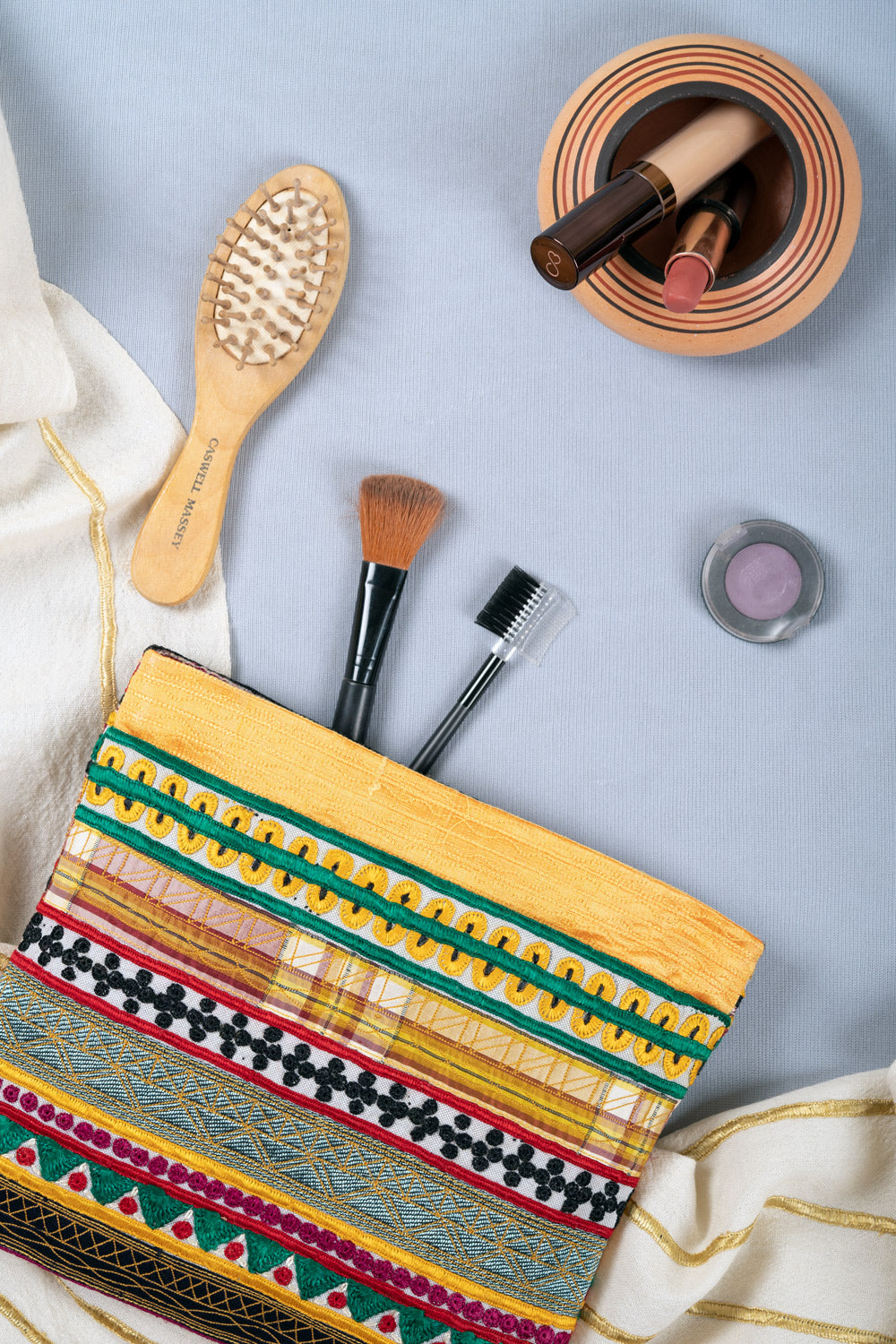 Silk Pakko Hand Embroidered Clutch