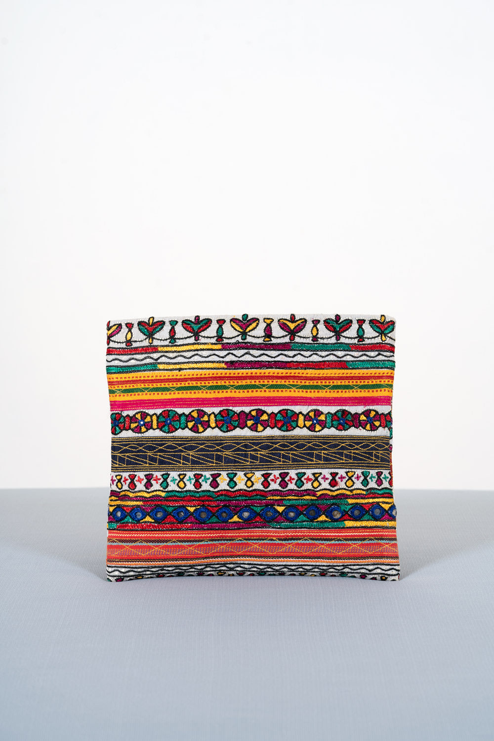 Silk Ahir Hand Embroidery Clutch