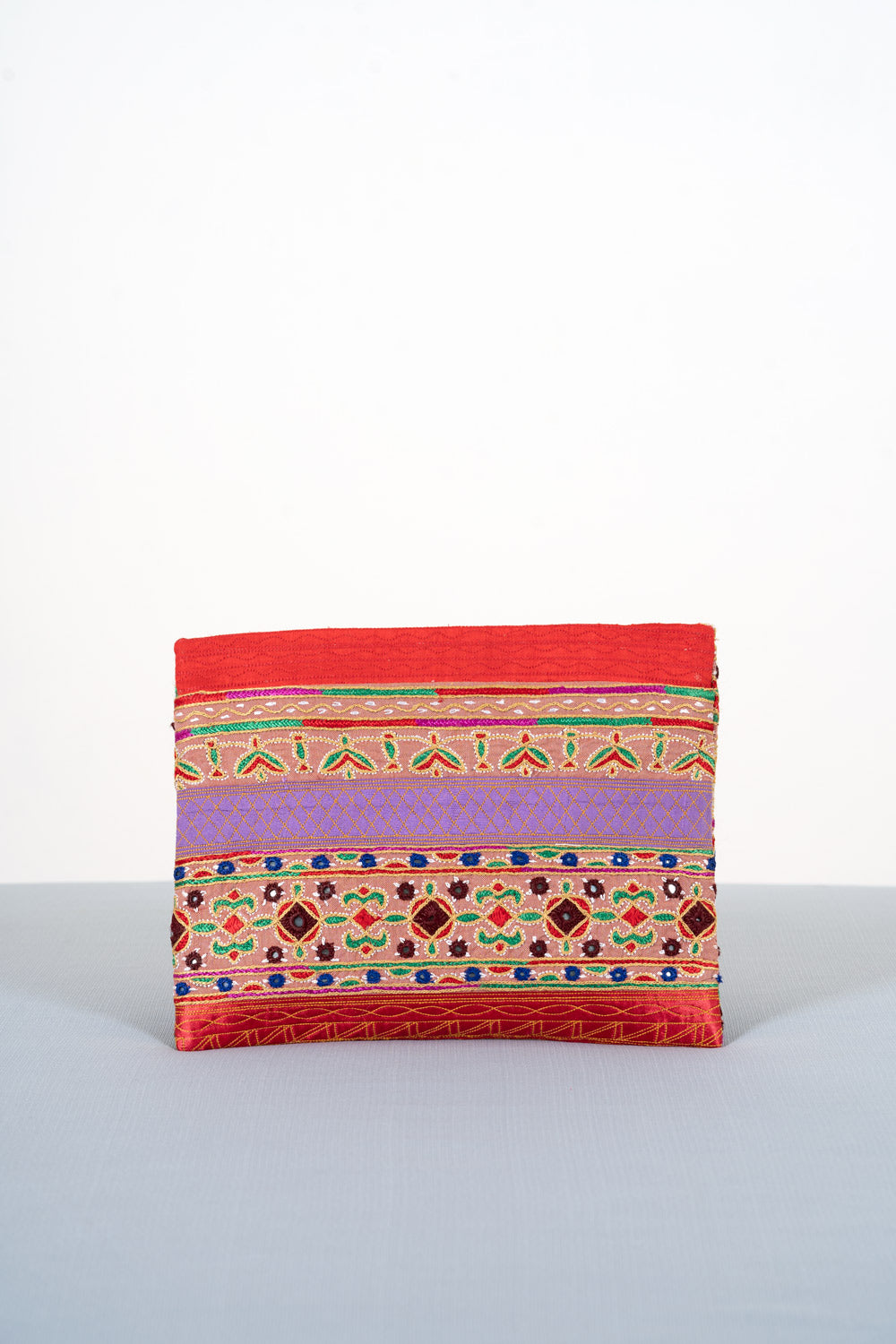 Silk Ahir Embroidery Clutch