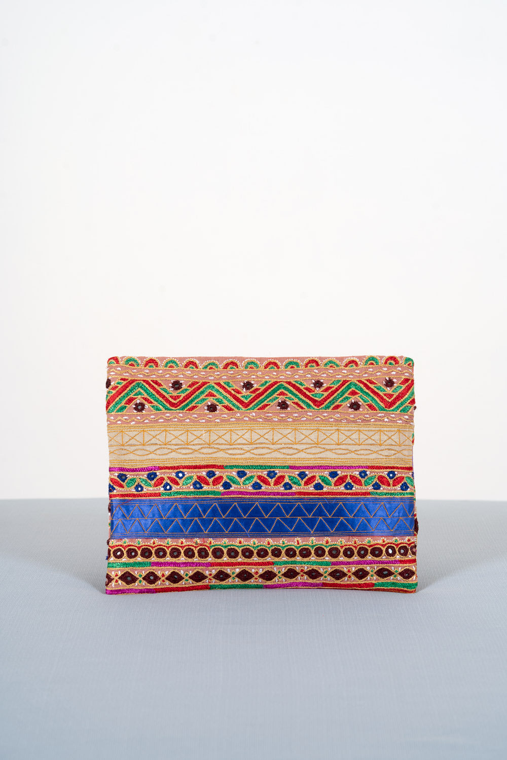 Silk Ahir Embroidery Clutch