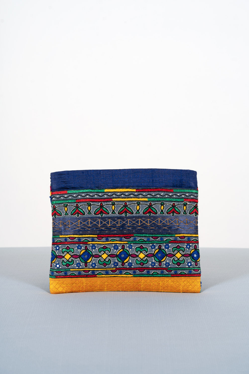 SIlk Ahir Hand Embroidered Clutch