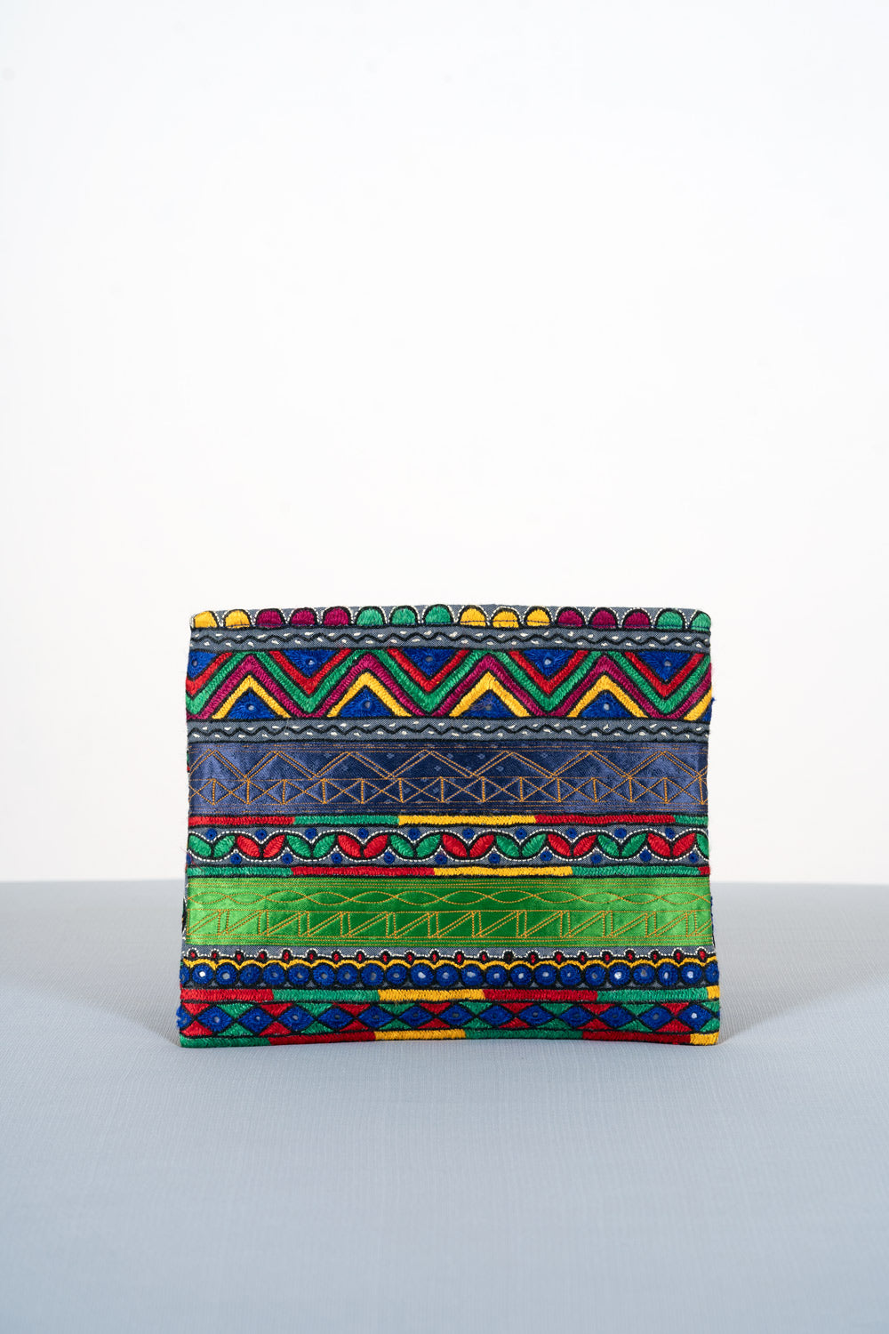 SIlk Ahir Hand Embroidered Clutch