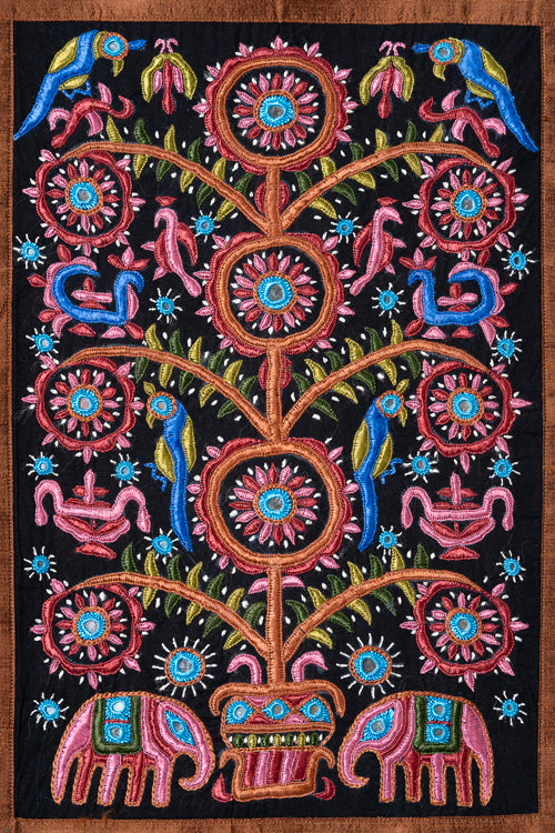 Hand Embroiderd Wall Hanging - silk