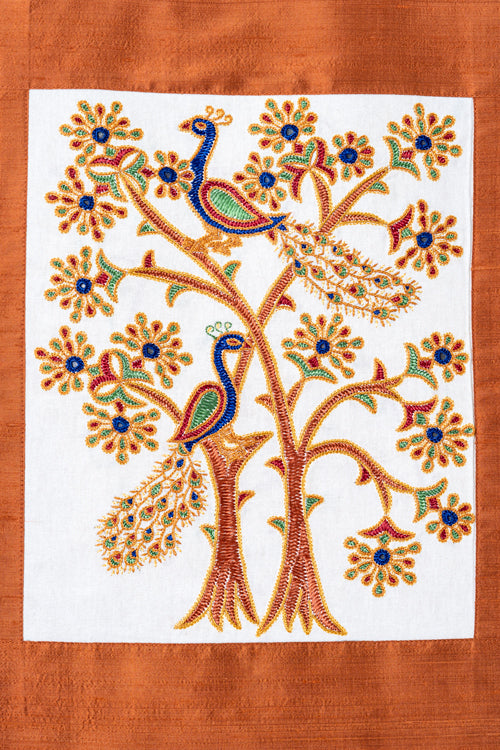 Hand Embroidered Wall Hanging - silk