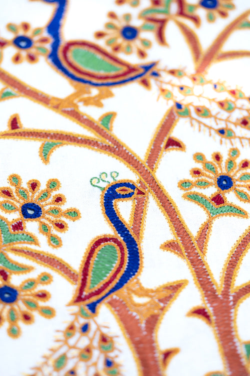 Hand Embroidered Wall Hanging - silk