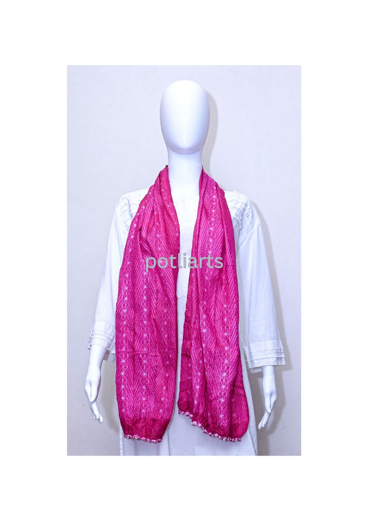 Shibori scarf / stole silk