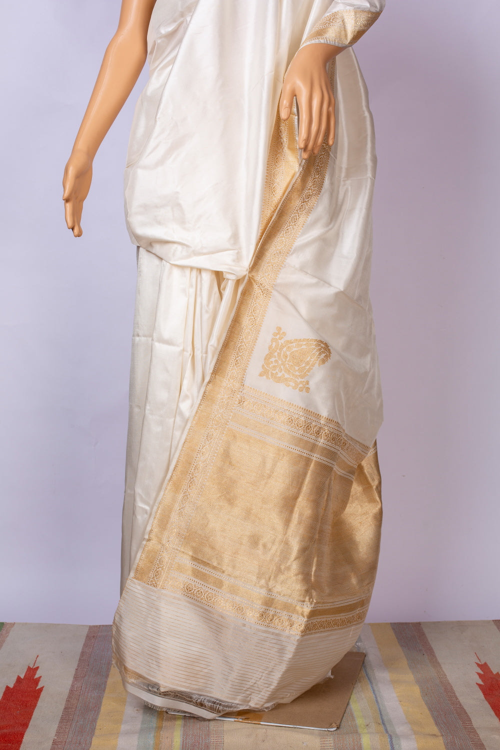 Banarasi Silk Sari White
