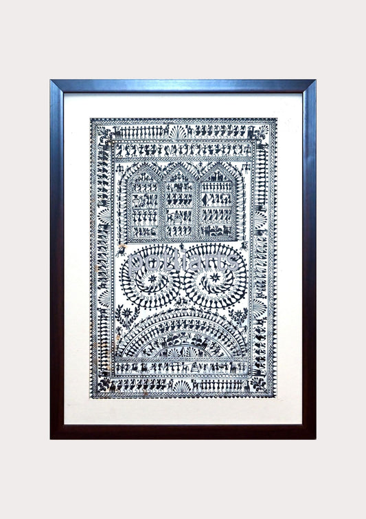 Saora Art, Village Life, 14.1"/19.1"