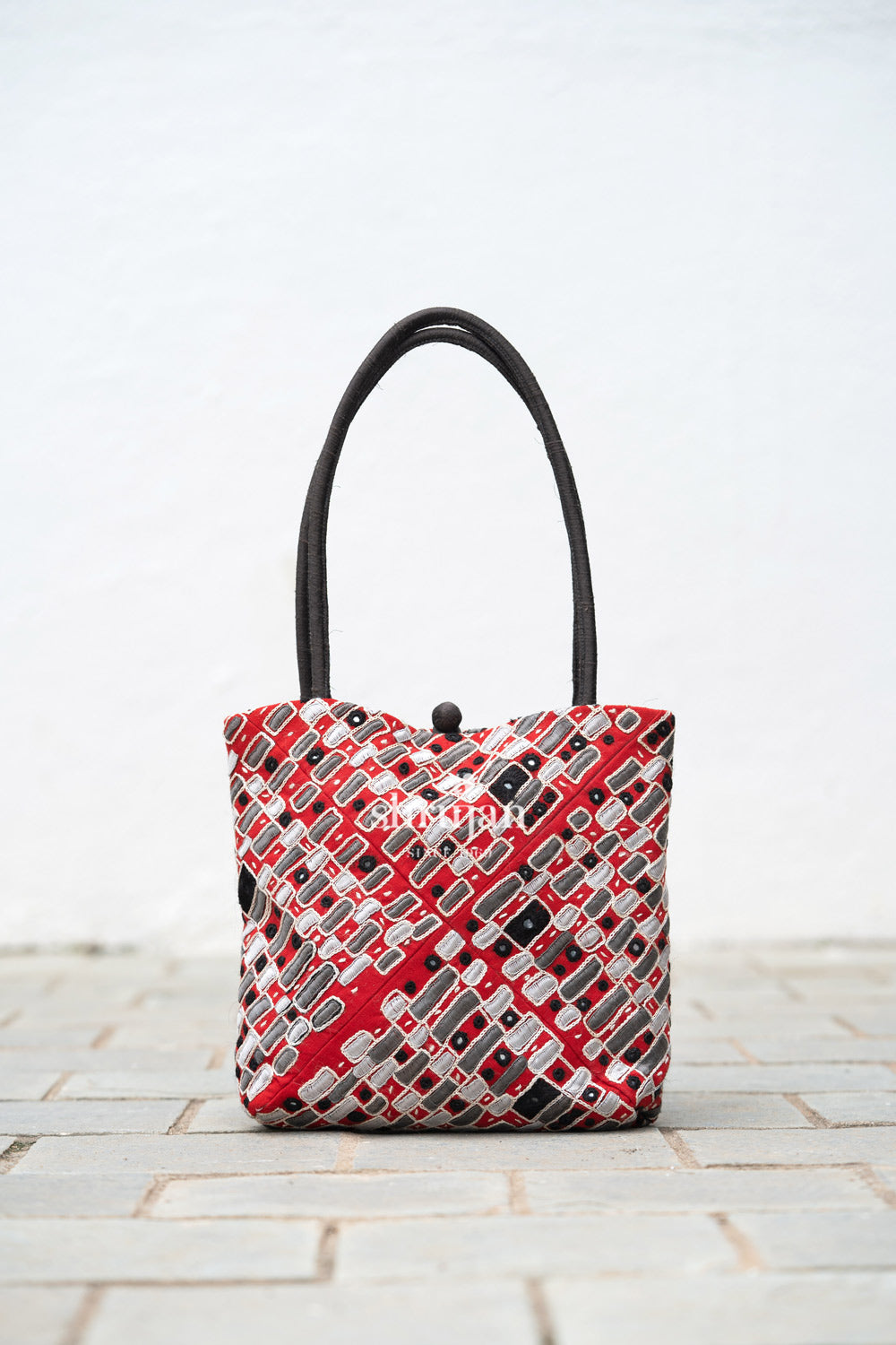 Silk Pakko Hand Embroidered Evening Bag