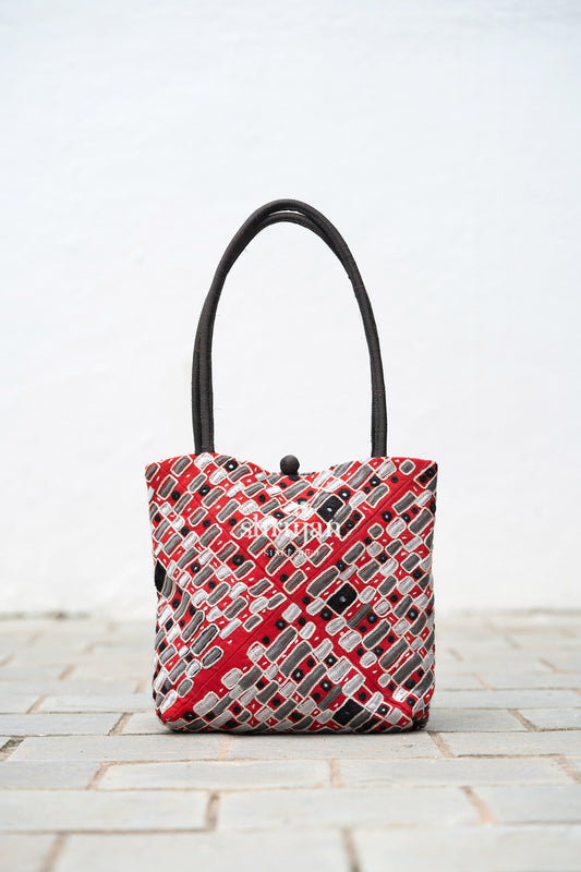 Silk Pakko Hand Embroidered Evening Bag