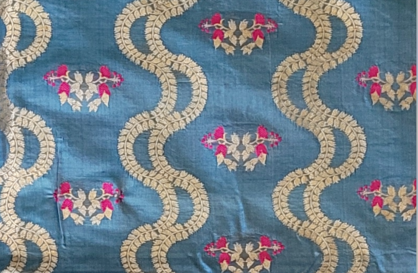 Banarasi silk sari blue