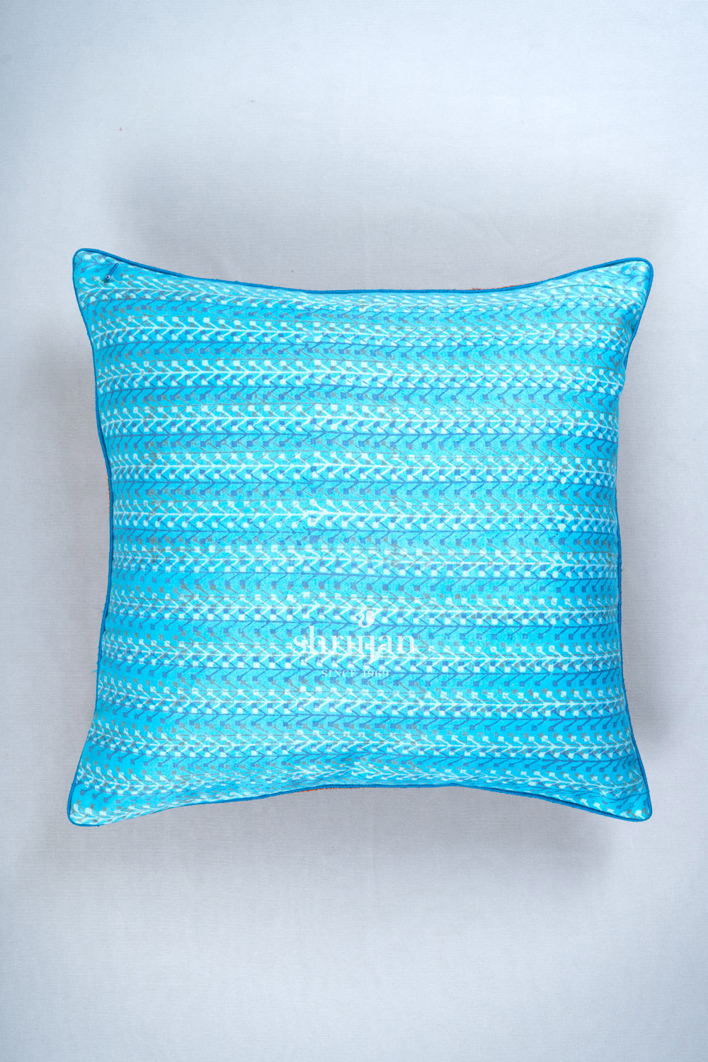 Cotton and Silk Jat Garasiya Hand Embroidered Cushion Cover