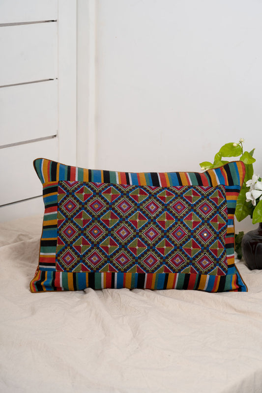 Jat Garasiya Hand Embroidered Cushion Cover