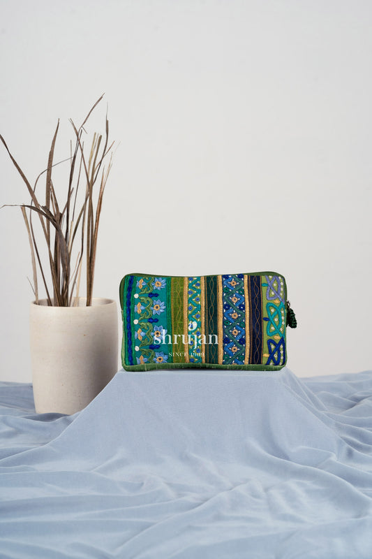 Silk Pakko Hand Embroidered Clutch