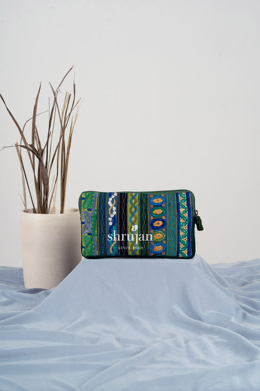 Silk Pakko Hand Embroidered Clutch