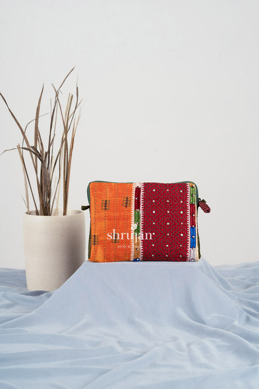 Silk Kambiro & Kuditebha  Hand Embroidered Clutch