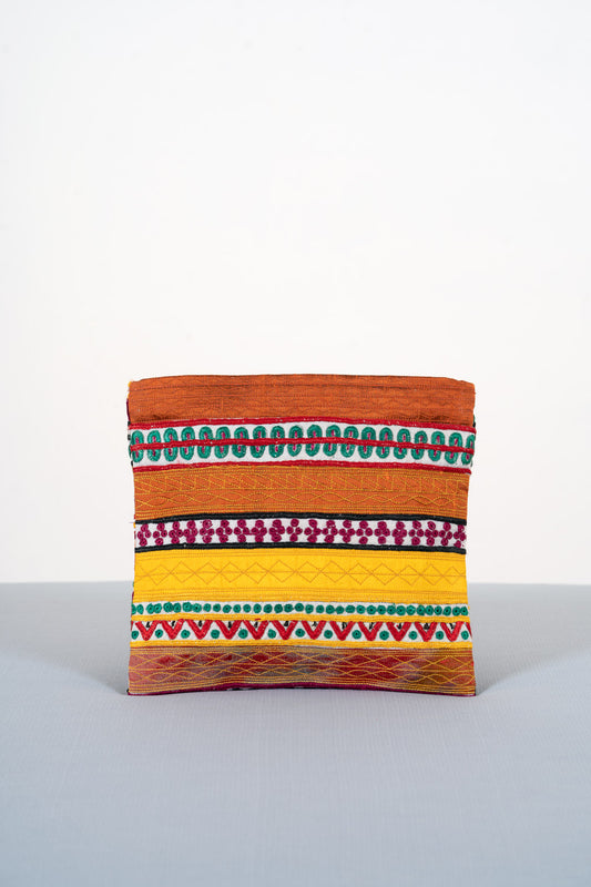 Silk Pakko Hand Embroidery Clutch