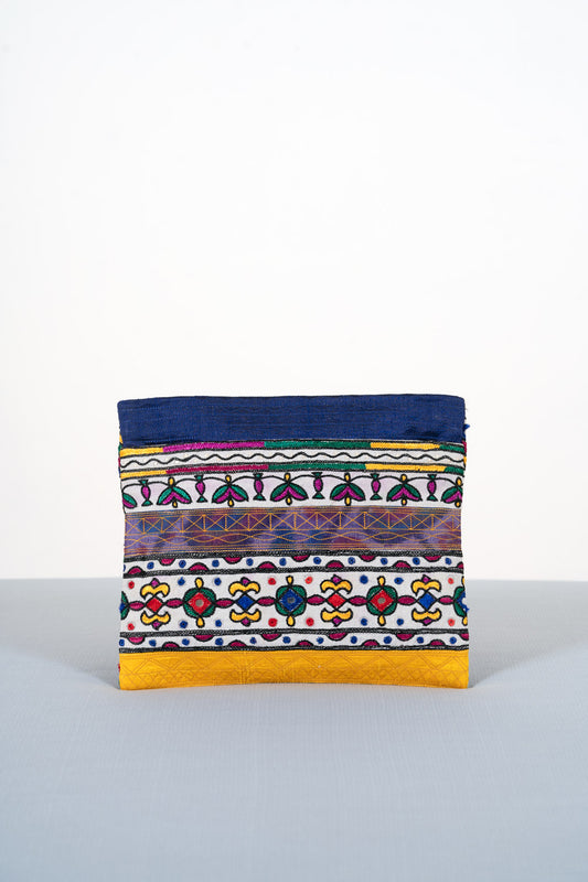 Silk Hand Embroidery Clutch