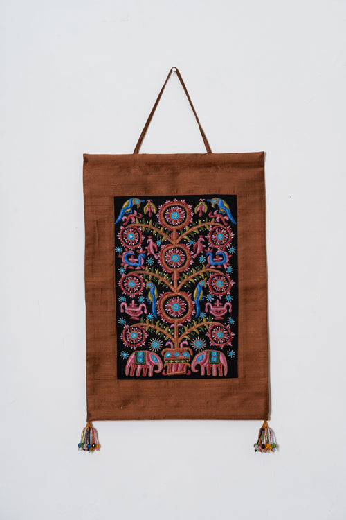 Hand Embroiderd Wall Hanging - silk